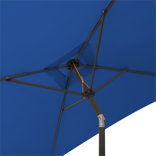 CorLiving Collapsible 6.5 ft. Square Patio Umbrella - Navy Blue