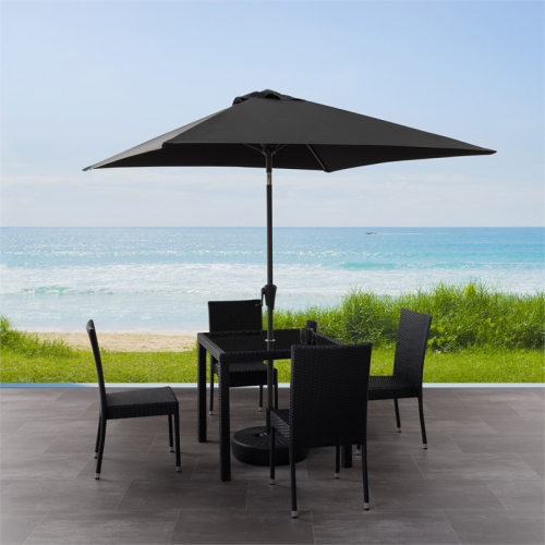 CorLiving 6.5 ft. Square Patio Umbrella - Black