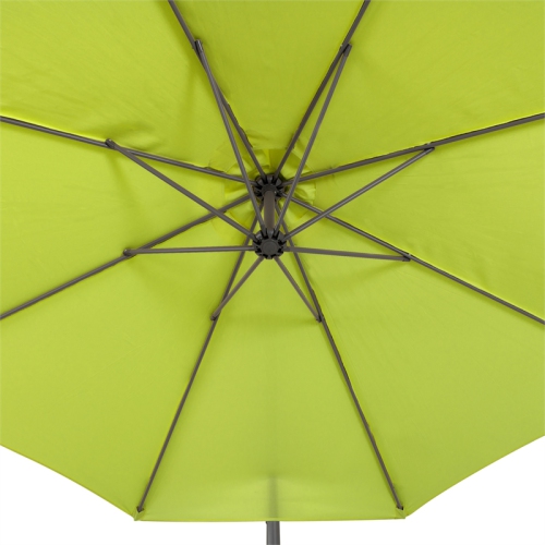 CorLiving Collapsible 11 ft. Offset Patio Umbrella - Lime Green