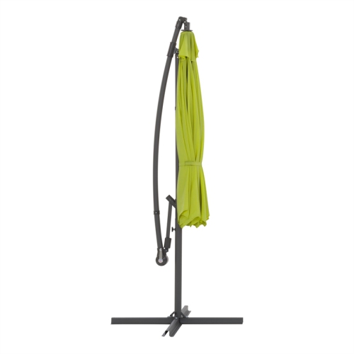 CorLiving Collapsible 11 ft. Offset Patio Umbrella - Lime Green