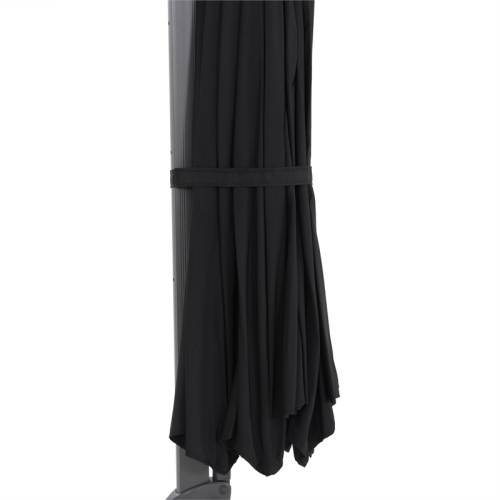 CorLiving Collapsible 11.5 ft. Deluxe Patio Umbrella - Black