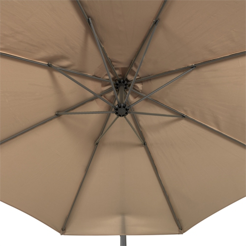 CorLiving 9.8 ft. Offset Patio Umbrella - Brown