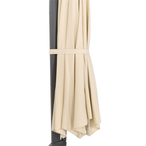 CorLiving Collapsible 11.5 ft. Deluxe Patio Umbrella - Warm White