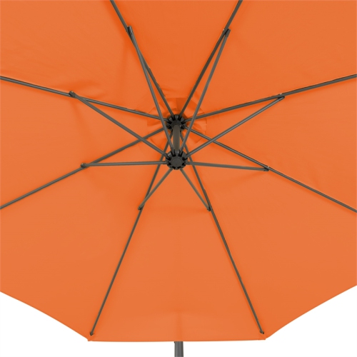 CorLiving Full-Sized 9.5 ft. Circular Offset Patio Umbrella - Orange