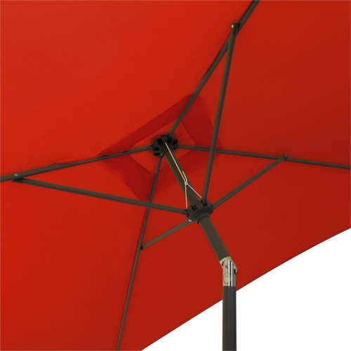 6,5&nbsp;pi repliable de CorLiving. Parasol carré pour patio - Cramoisi