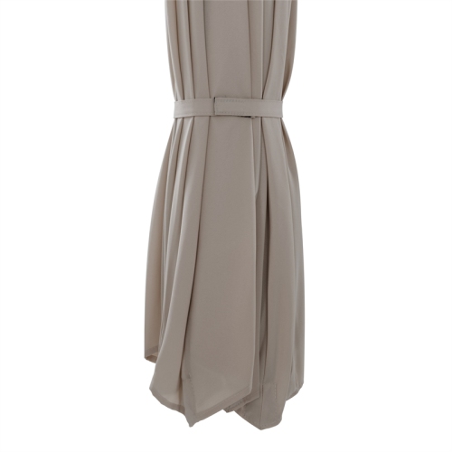 CorLiving Collapsible 11 ft. Offset Patio Umbrella - Sand Grey