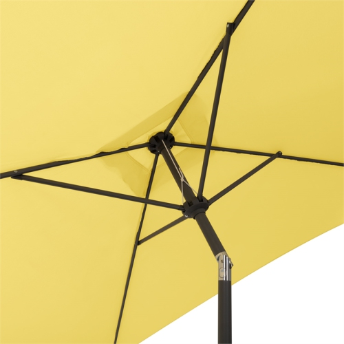 CorLiving Collapsible 6.5 ft. Square Patio Umbrella - Yellow