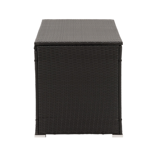 Parksville Resin Wicker Patio Cushion Box - Black/Ash Grey