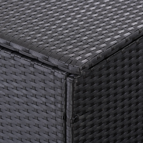 Parksville Resin Wicker Patio Cushion Box - Black/Ash Grey