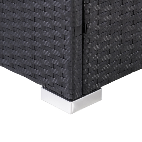 Parksville Resin Wicker Patio Cushion Box - Black/Ash Grey