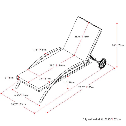 Parksville Resin Wicker Folding Patio Lounge Chair - Black/Ash Grey