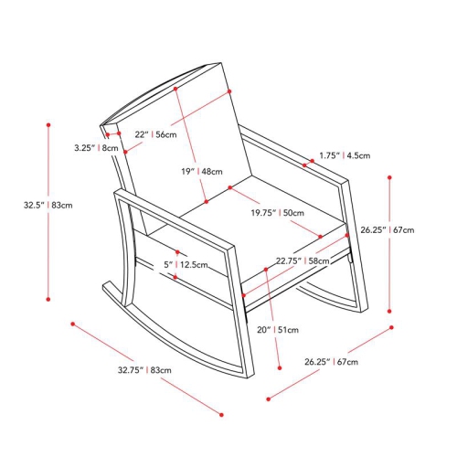Parksville Resin Wicker Patio Rocking Chair - Grey/Oxford Blue