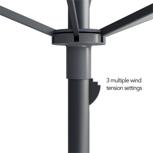 CorLiving Collapsible 7 ft. Circular Beach/Patio Umbrella - Crimson Red