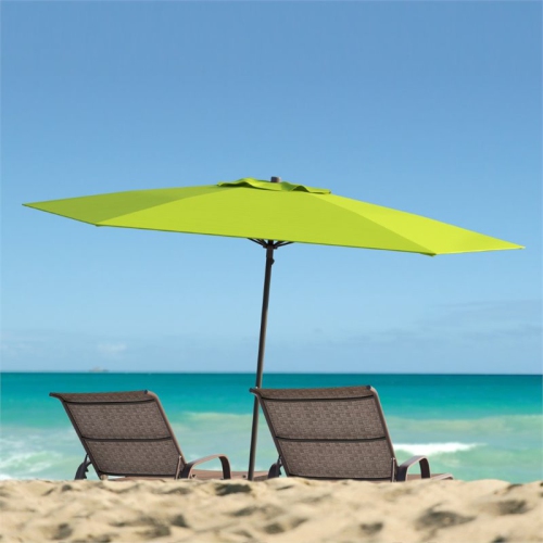 CorLiving Contemporary 7.5 ft. Deluxe Beach Umbrella - Lime Green