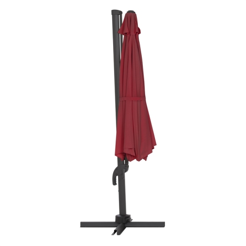 CorLiving Collapsible 11.5 ft. Deluxe Patio Umbrella - Wine Red
