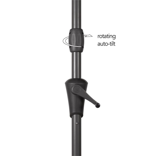 10&nbsp;pi repliable de CorLiving. Parasol de patio circulaire inclinable - Orange