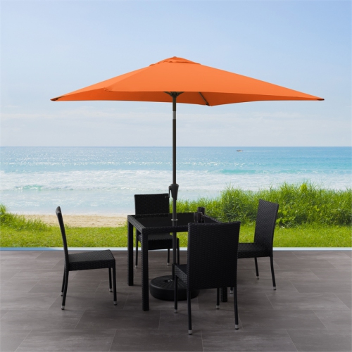 CorLiving Collapsible 6.5 ft. Square Patio Umbrella - Orange