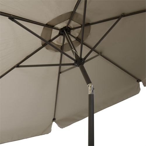 CorLiving Collapsible 9.4 ft. Tilt Patio Umbrella - Sand Grey