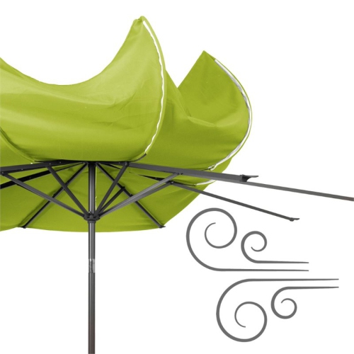 CorLiving Contemporary 10 ft. Deluxe Tilting Patio Umbrella - Lime Green