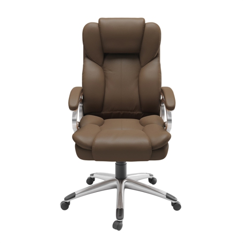 CorLiving Workspace High-Back Faux Leather Executive Chair - Caramel Brown