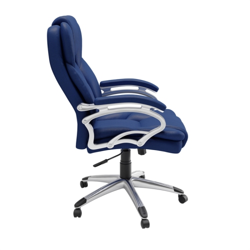 CorLiving Workspace High-Back Faux Leather Executive Chair - Cobalt Blue