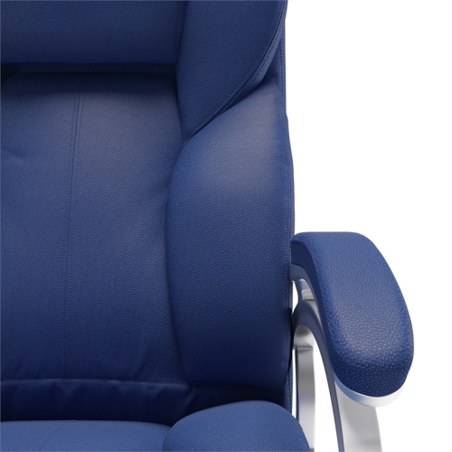 CorLiving Workspace High-Back Faux Leather Executive Chair - Cobalt Blue