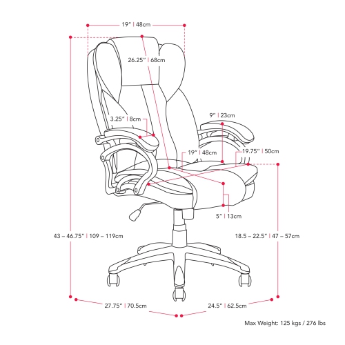 CorLiving Workspace Ergonomic High-Back Manager Chair - White