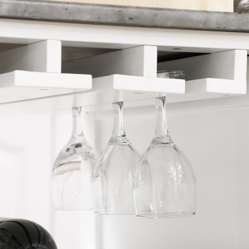 HOMCOM – Chariot de cuisine sur roulettes avec porte-bouteilles, tiroir, tablettes ouvertes, armoire et faux marbre, îlot de cuisine avec rangement,