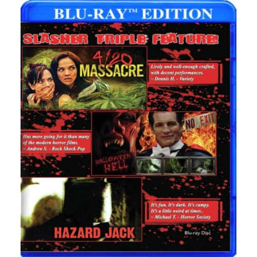 ALL CHANNEL FILMS  Slasher Triple Feature: 4/ 20 Massacre - Halloween Hell - Hazard Jack - [Blu-Ray]