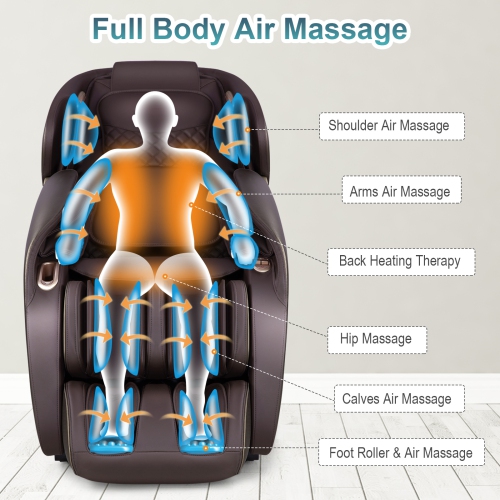 Relaxe Zero Gravity Shiatsu Massage Chair with Heating