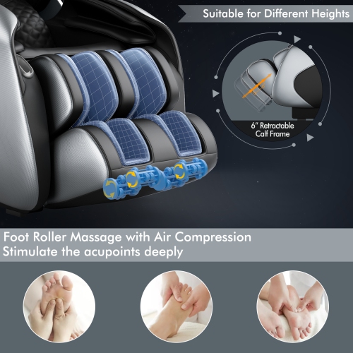 Relaxe Zero Gravity Shiatsu Massage Chair with Heating