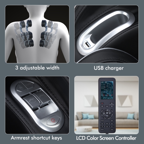 Relaxe Zero Gravity Shiatsu Massage Chair with Heating