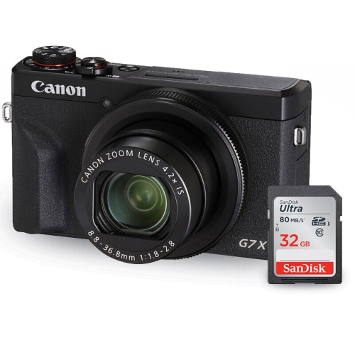 Canon PowerShot G7 X Mark III Digital Camera 3637C001 + Sandisk 32GB