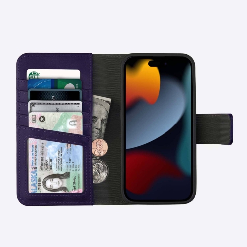 CASECO  Iphone 15 Pro Max Wallet Case With Magsafe - 5Th Ave In Purple