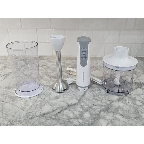 Toastess - Hand Blender and Chopper Combo, 2 Speeds, 260 Watts, White