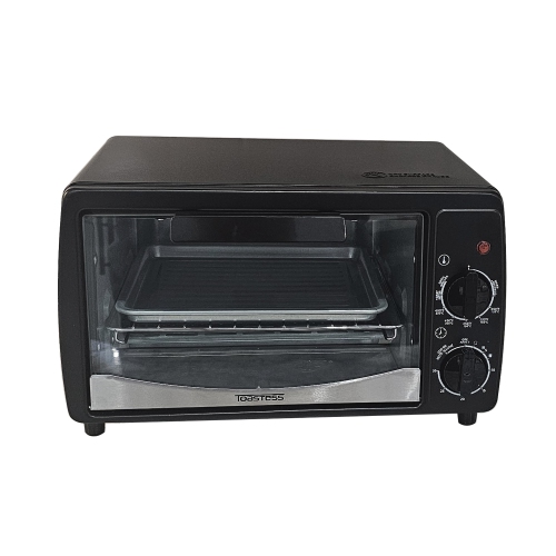 TOASTESS  - Toaster Oven, 4 Slice Capacity, Temperature Control, 1000 Watts In Black