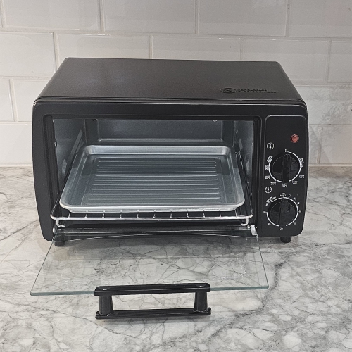 Toastess - Toaster Oven, 4 Slice Capacity, Temperature Control, 1000 Watts, Black