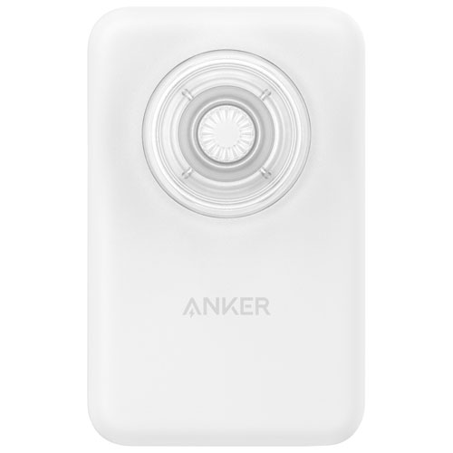 PopSockets + Anker MagGo MagSafe Phone Grip & Battery Pack White