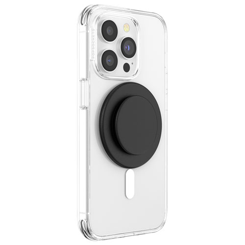 Prise ronde PopGrip MagSafe avec anneau adaptateur - Noir