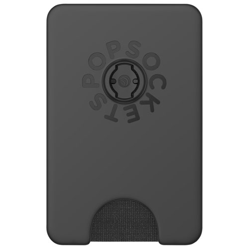 Portefeuille à prise extensible et support universel MagSafe PopWallet+ de PopSockets - Noir