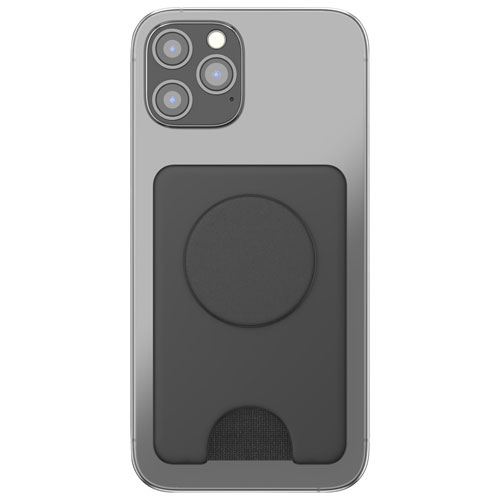 Portefeuille à prise extensible et support universel MagSafe PopWallet+ de PopSockets - Noir