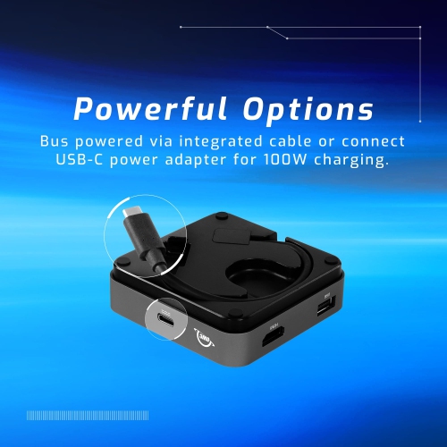 OWC Travel Dock USB C Docking Station, 4k Resolution Universal Laptop Docking Station with Charging 100W, Thunderbolt 3, HDMI 2.0, and SD Card, 5