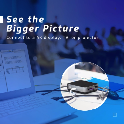 OWC Travel Dock USB C Docking Station, 4k Resolution Universal Laptop Docking Station with Charging 100W, Thunderbolt 3, HDMI 2.0, and SD Card, 5