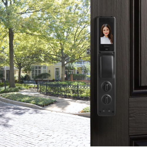 DALTON SMART LOCKS Smart Lock Fingerprint Wi-Fi Deadbolt Camera, 3D Face Rec Black Works with Google & Alexa