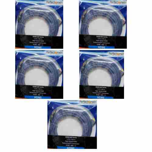 5x Perfect Path 12ft. High Speed HDMI 600 Series Cable