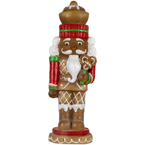 LED Lighted Gingerbread Nutcracker Christmas Figurine - 25.5"