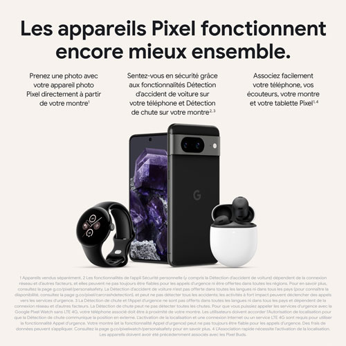 Pixel 8 de 256 Go de Google avec Freedom Mobile - Rose - Paiement Balance mensuel