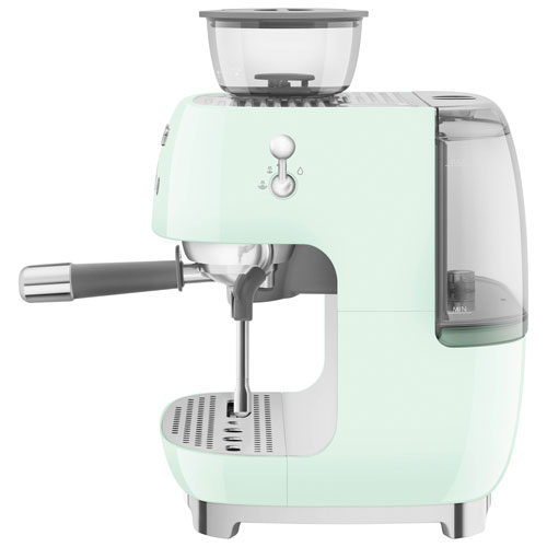 Machine à espresso manuelle de Smeg avec mousseur et moulin à café - Vert pastel