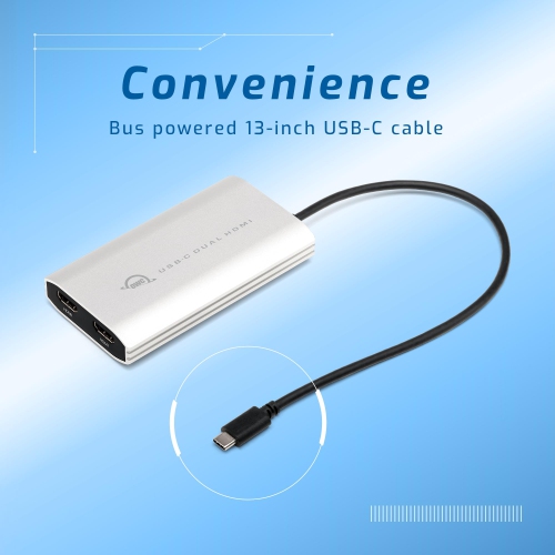 OWC USB-C Dual HDMI 4K Display Adapter with DisplayLink