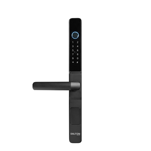 Serrure intelligente sans perceuse DALTON conçue pour portes de patio en verre 10-12 mm pavé numérique Bluetooth à empreintes digitales